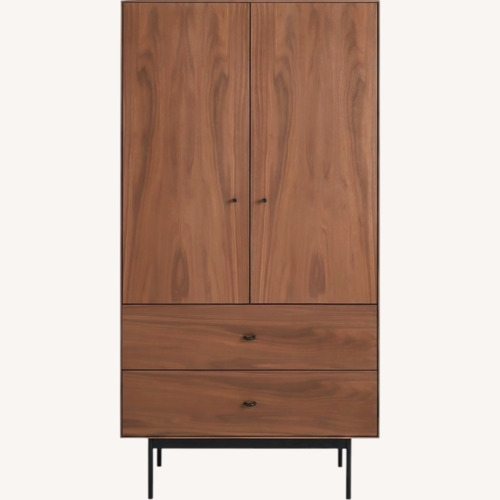 Used Design Within Reach Dark Brown Wood Armoire for sale on AptDeco