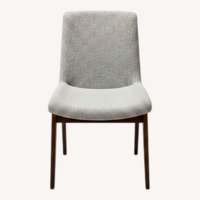 Light Gray Fabric Dining Chairs