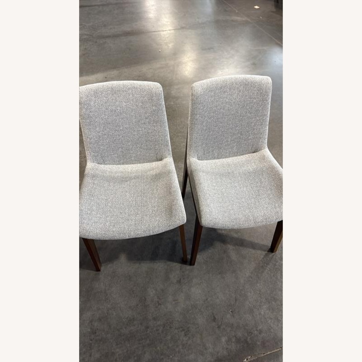 Light Gray Fabric Dining Chairs - image-4