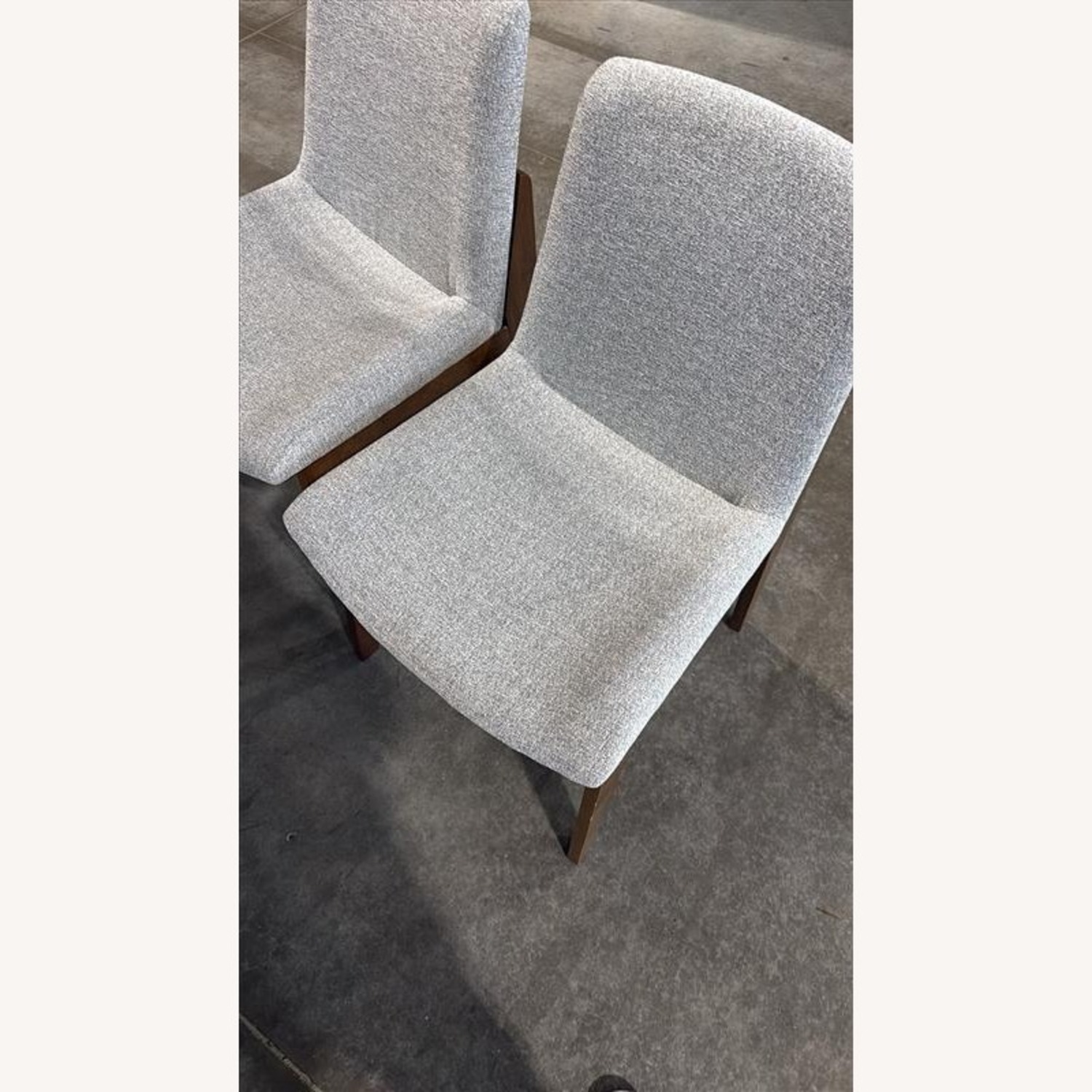 Light Gray Fabric Dining Chairs - image-3