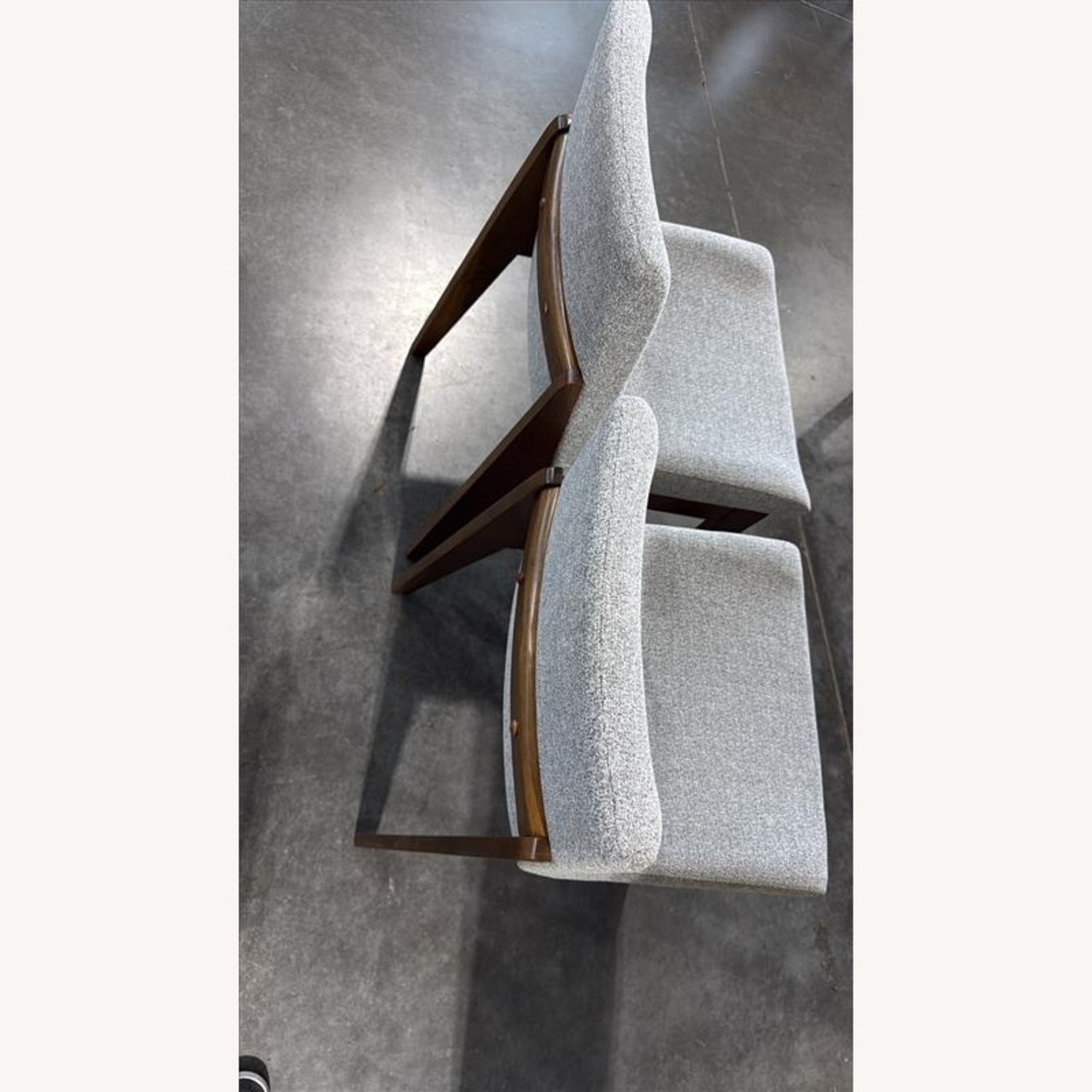 Light Gray Fabric Dining Chairs - image-2