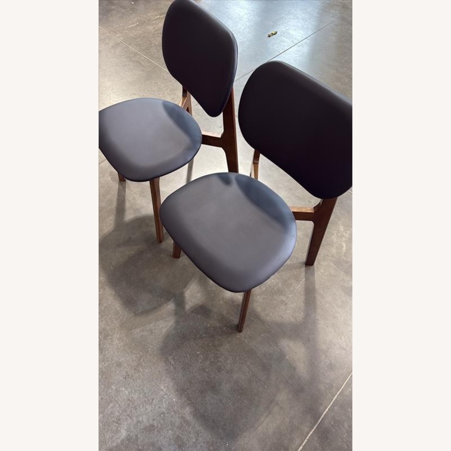 Black Leather Dining Chair - image-1