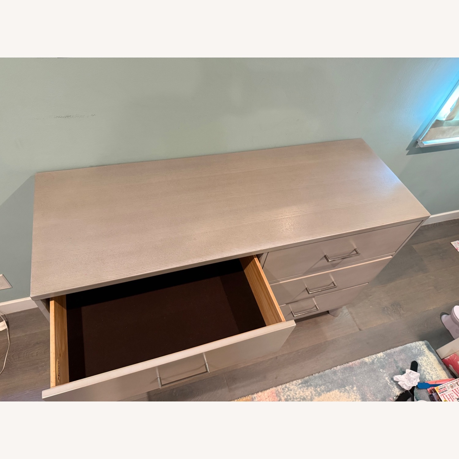 Munire Light Gray Wood Dresser - image-2