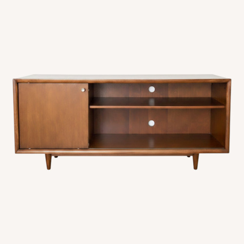 Used Dark Brown Wood Media Storage for sale on AptDeco