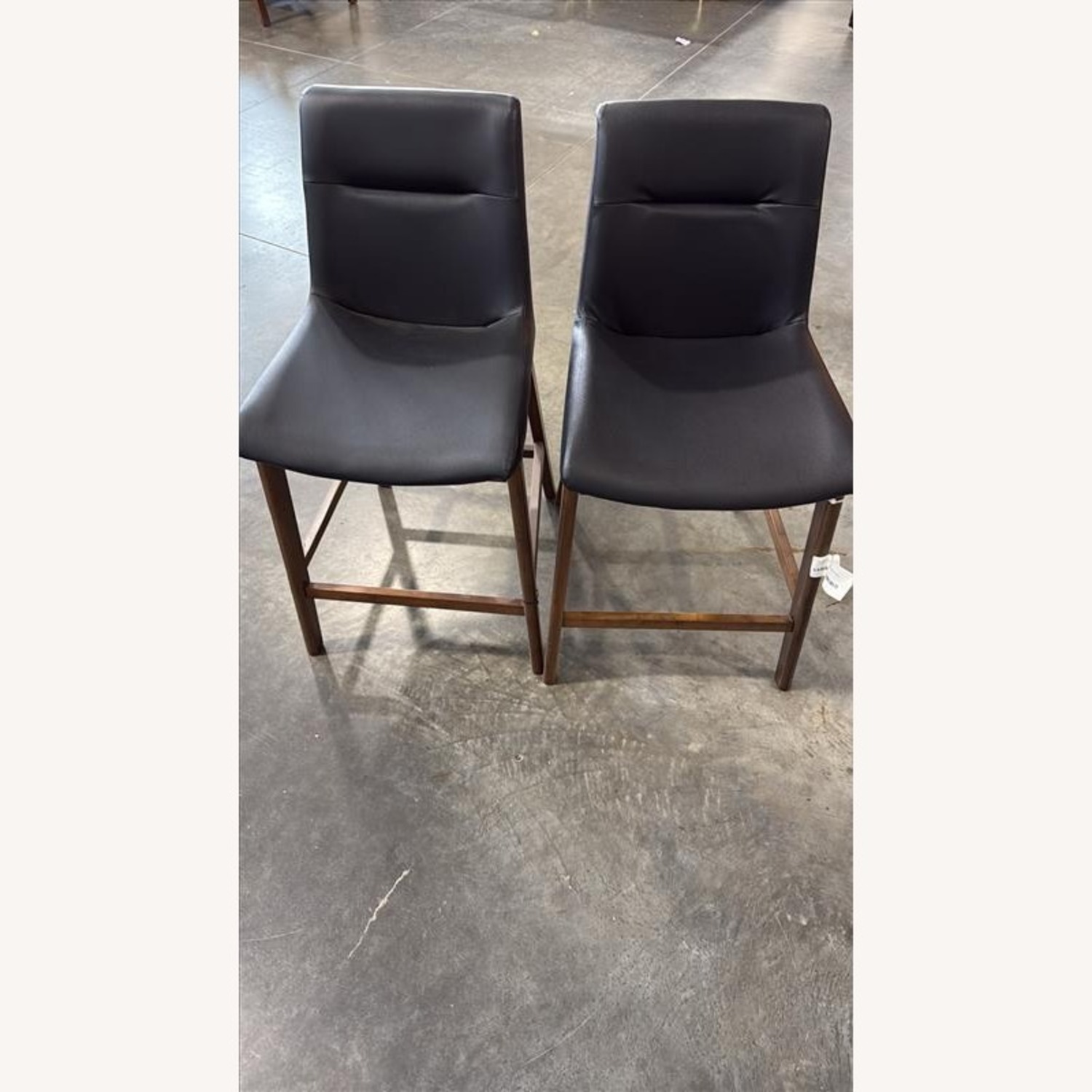 Black Leather Stools - image-3