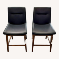 Black Leather Stools