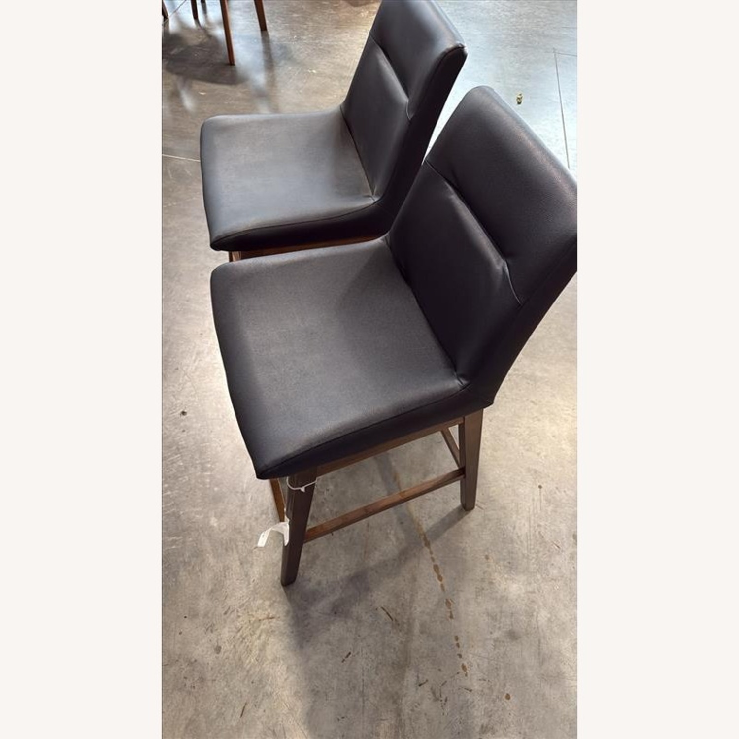 Black Leather Stools - image-2