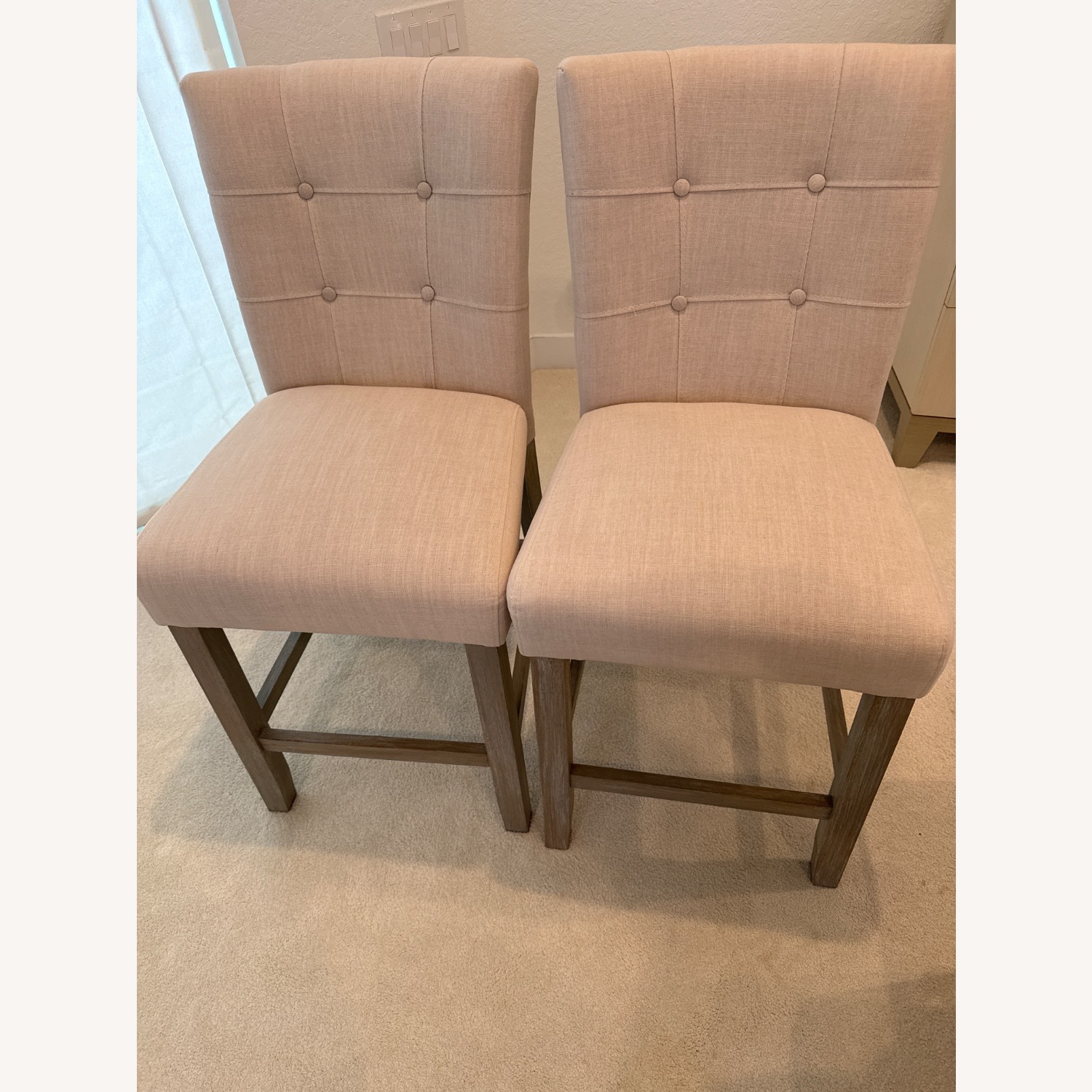 Value City Steve Silver 2 Cloth Stools  - image-1