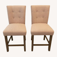 Value City Steve Silver 2 Cloth Stools 