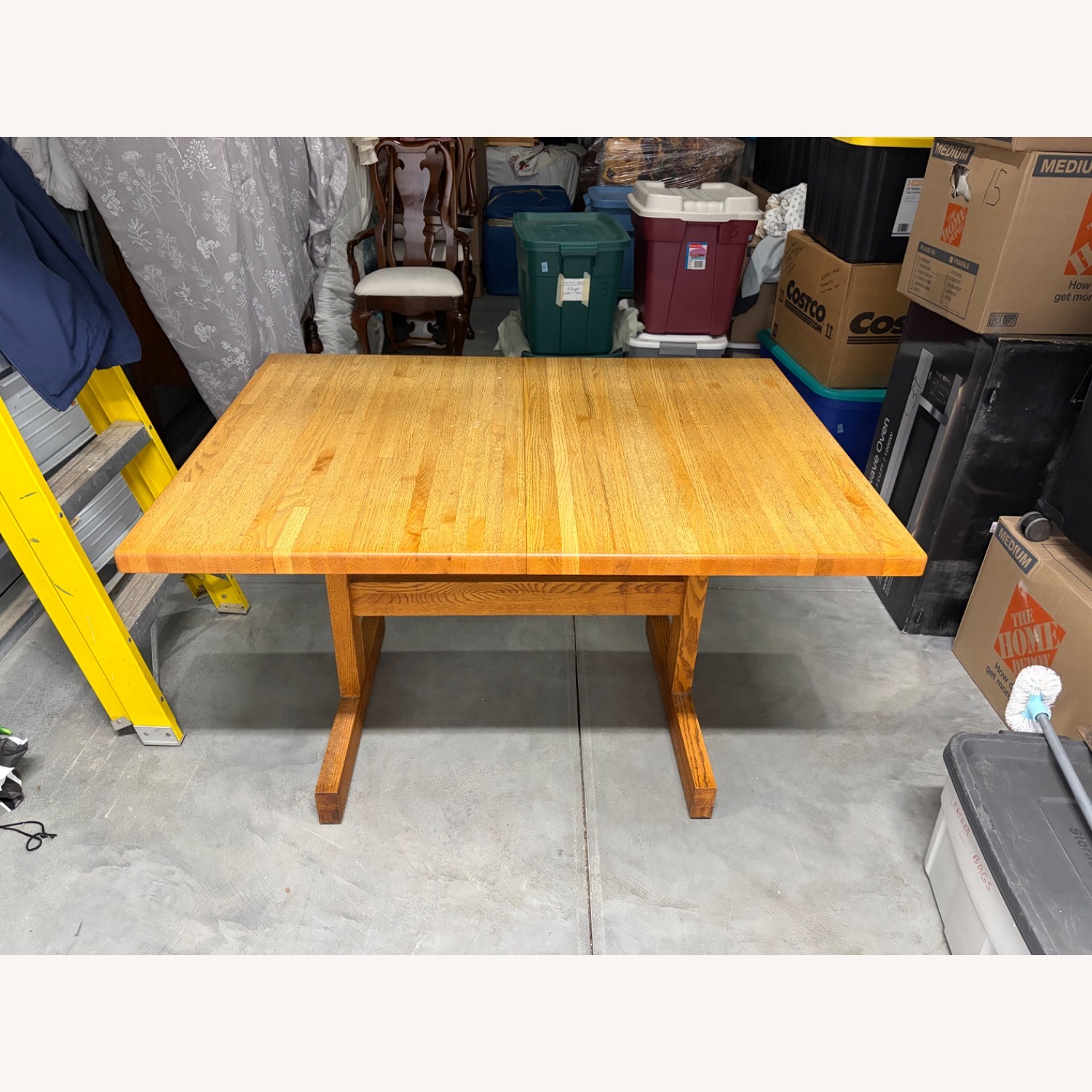 Natural Wood Dining Table - image-1