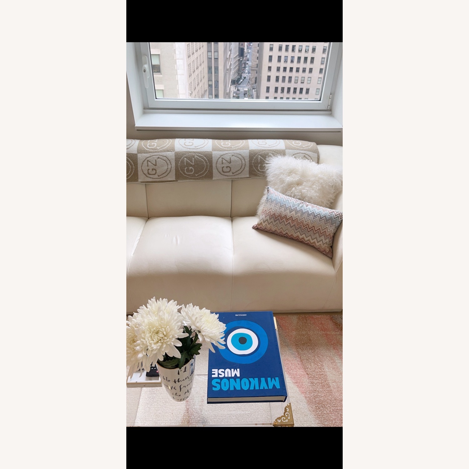 TOV Furniture White Velvet 3+ Seater Sofa - image-6