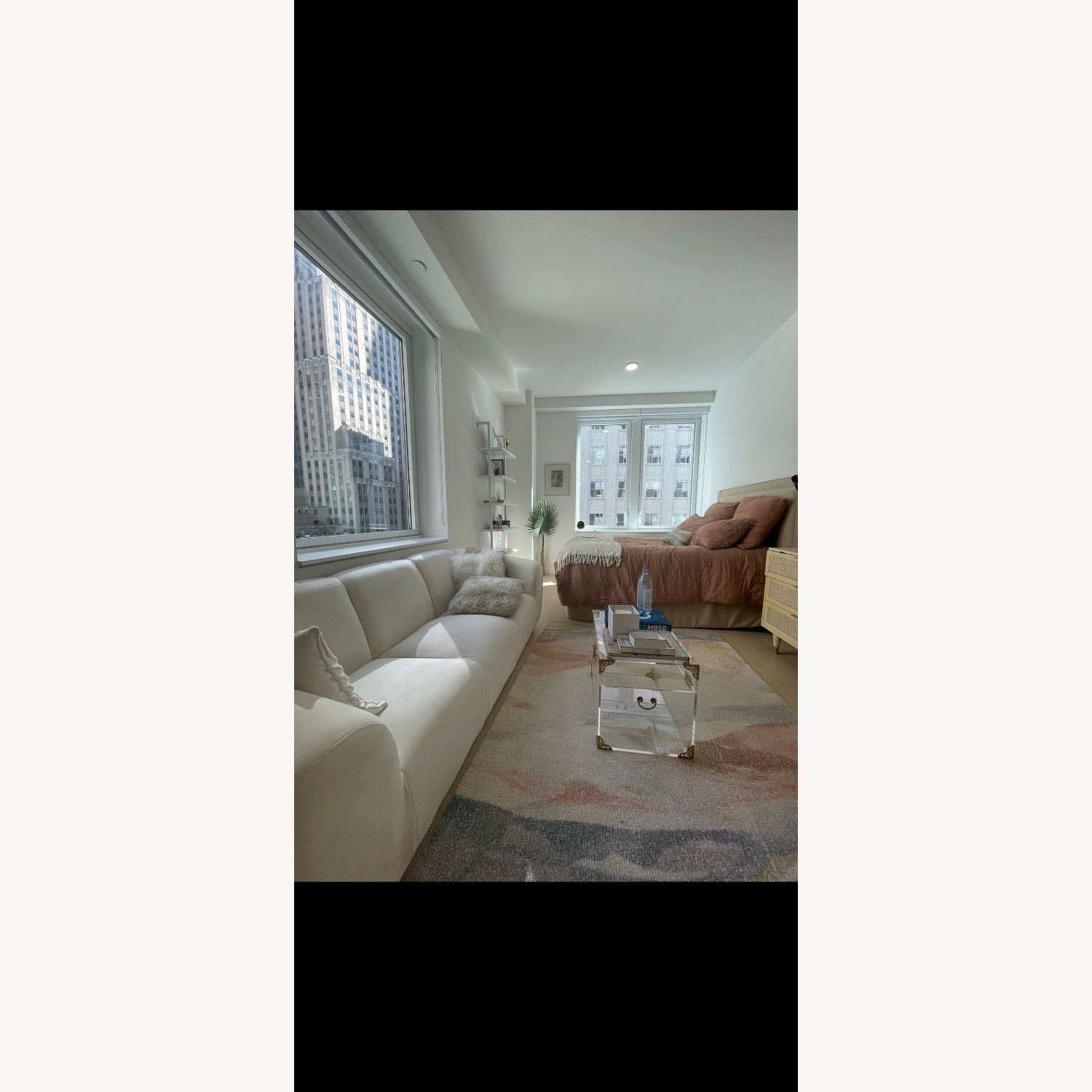 TOV Furniture White Velvet 3+ Seater Sofa - image-4