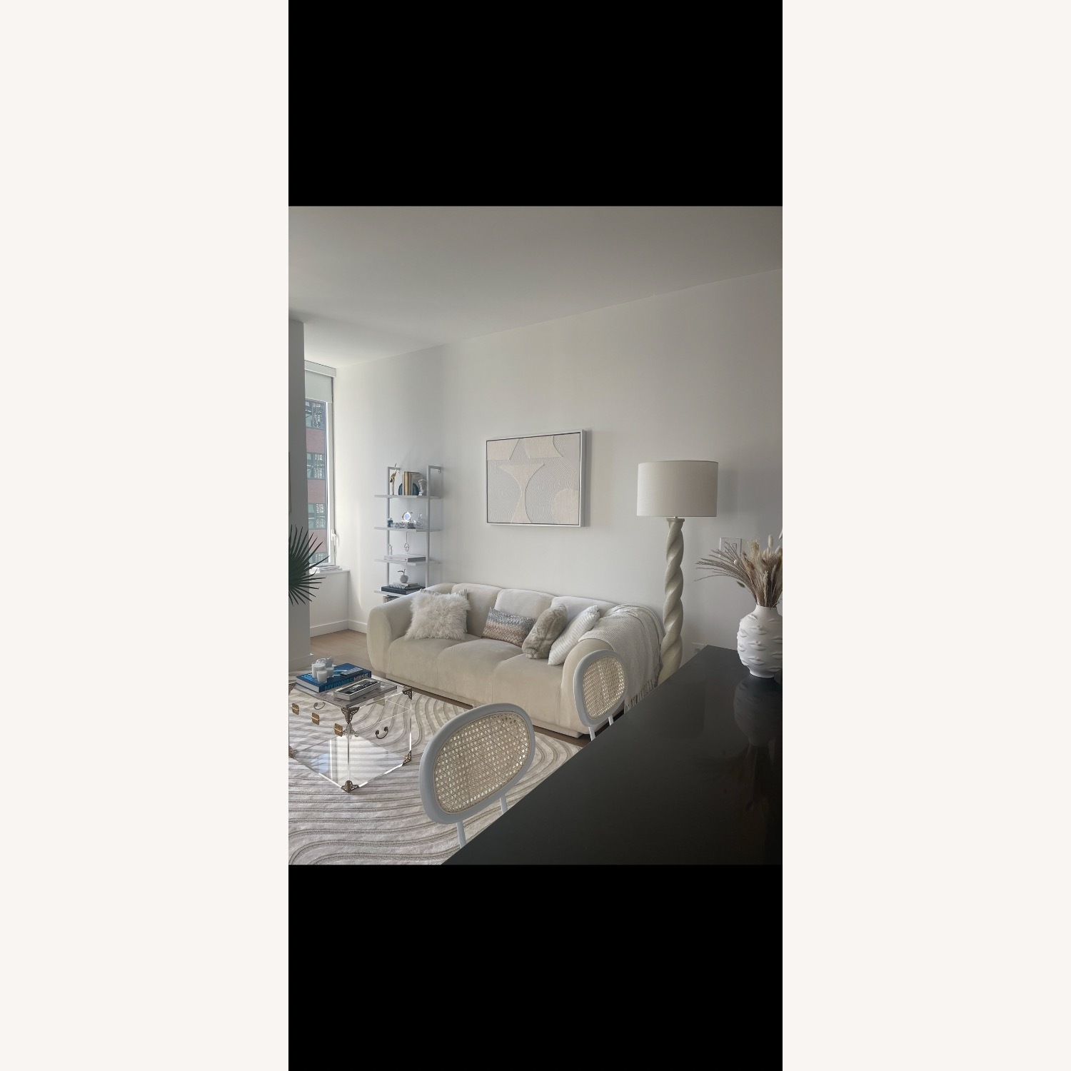 TOV Furniture White Velvet 3+ Seater Sofa - image-2