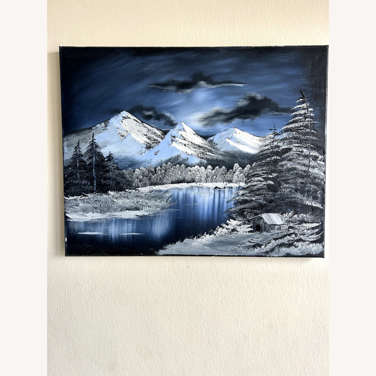 Winter Mountain Landscape Oil Painting - image-4