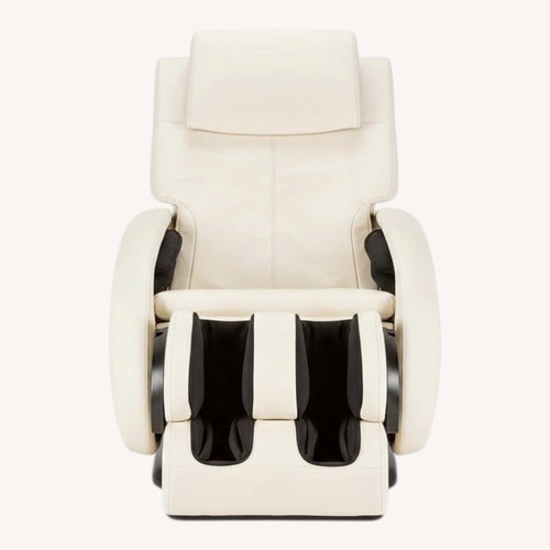 Used Human Touch White Leather Recliner for sale on AptDeco
