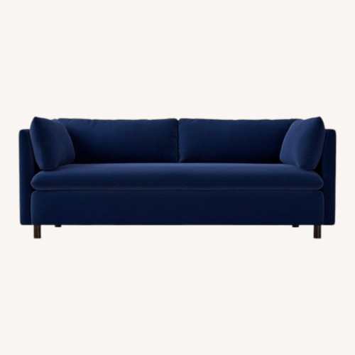 Used West Elm Shelter Sleeper Sofa in Navy Velvet for sale on AptDeco
