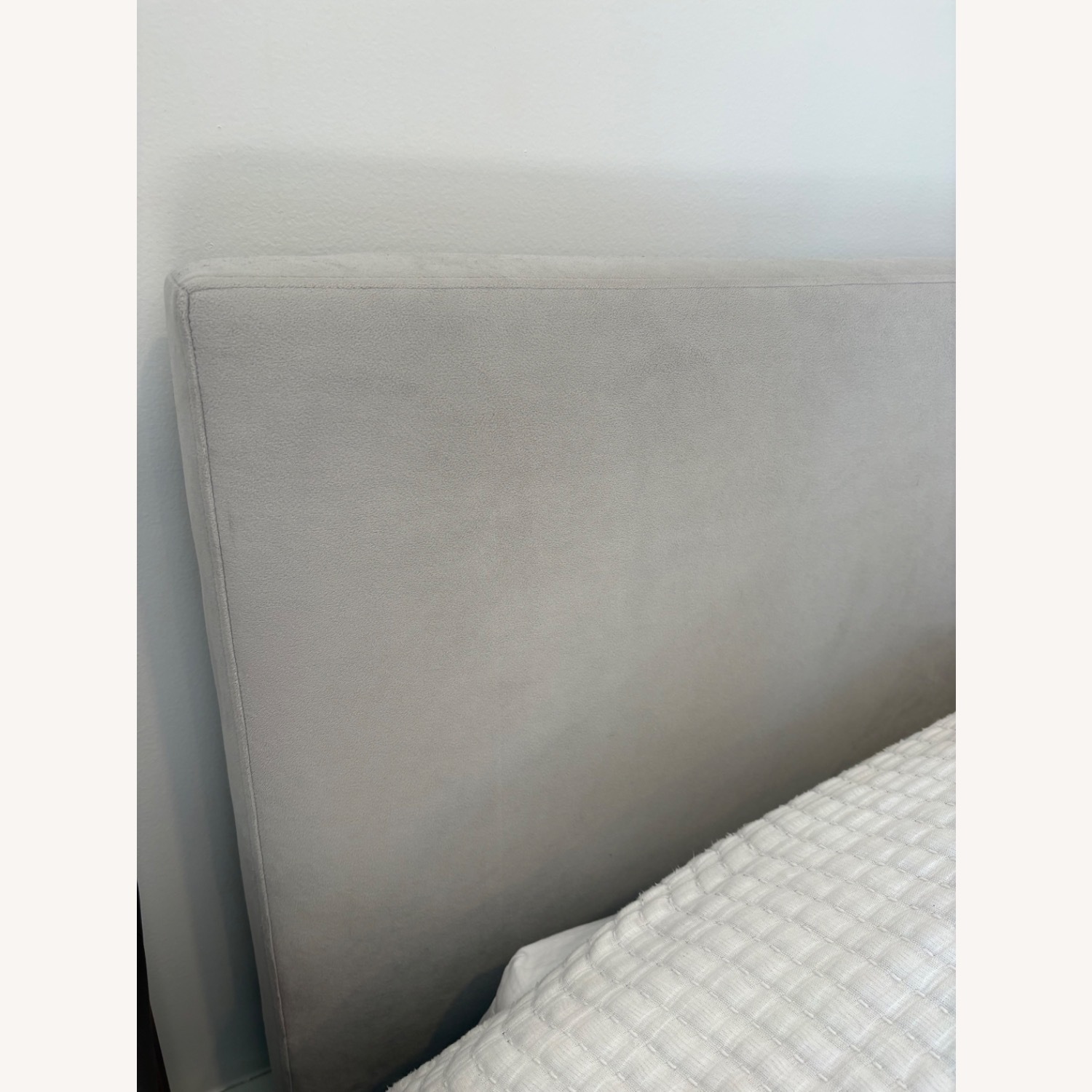 Room & Board Wyatt Light Gray Velvet Queen Bed - image-5