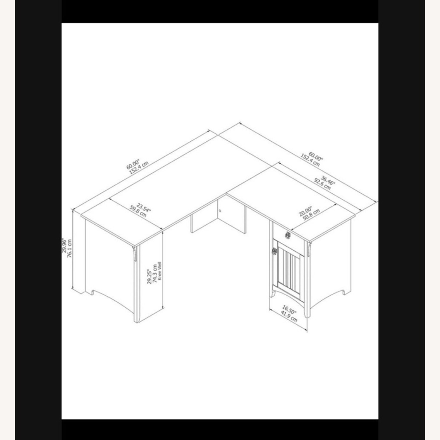Natural Wood Desk - image-2