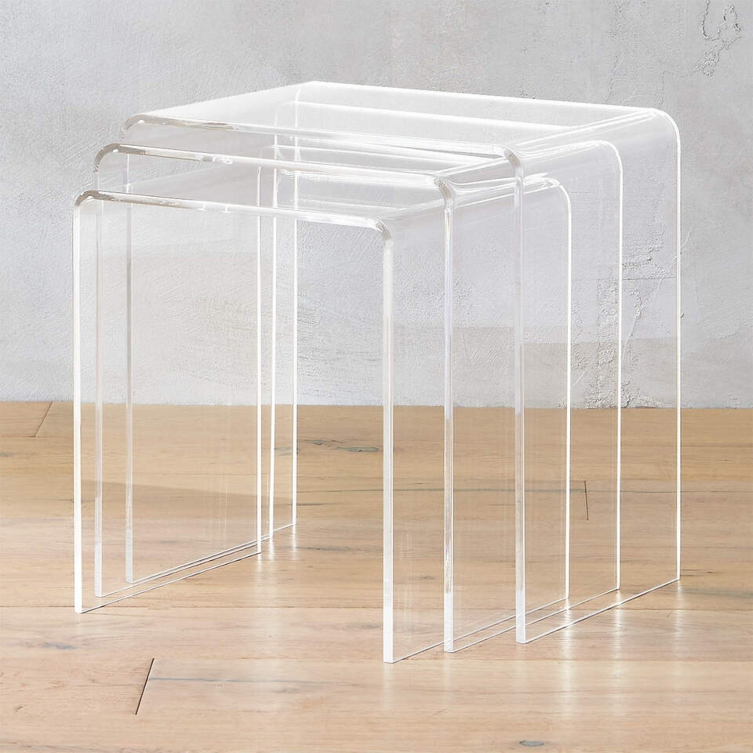 CB2 3-Pc Acrylic Nesting Table Set - image-4