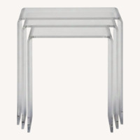CB2 3-Pc Acrylic Nesting Table Set