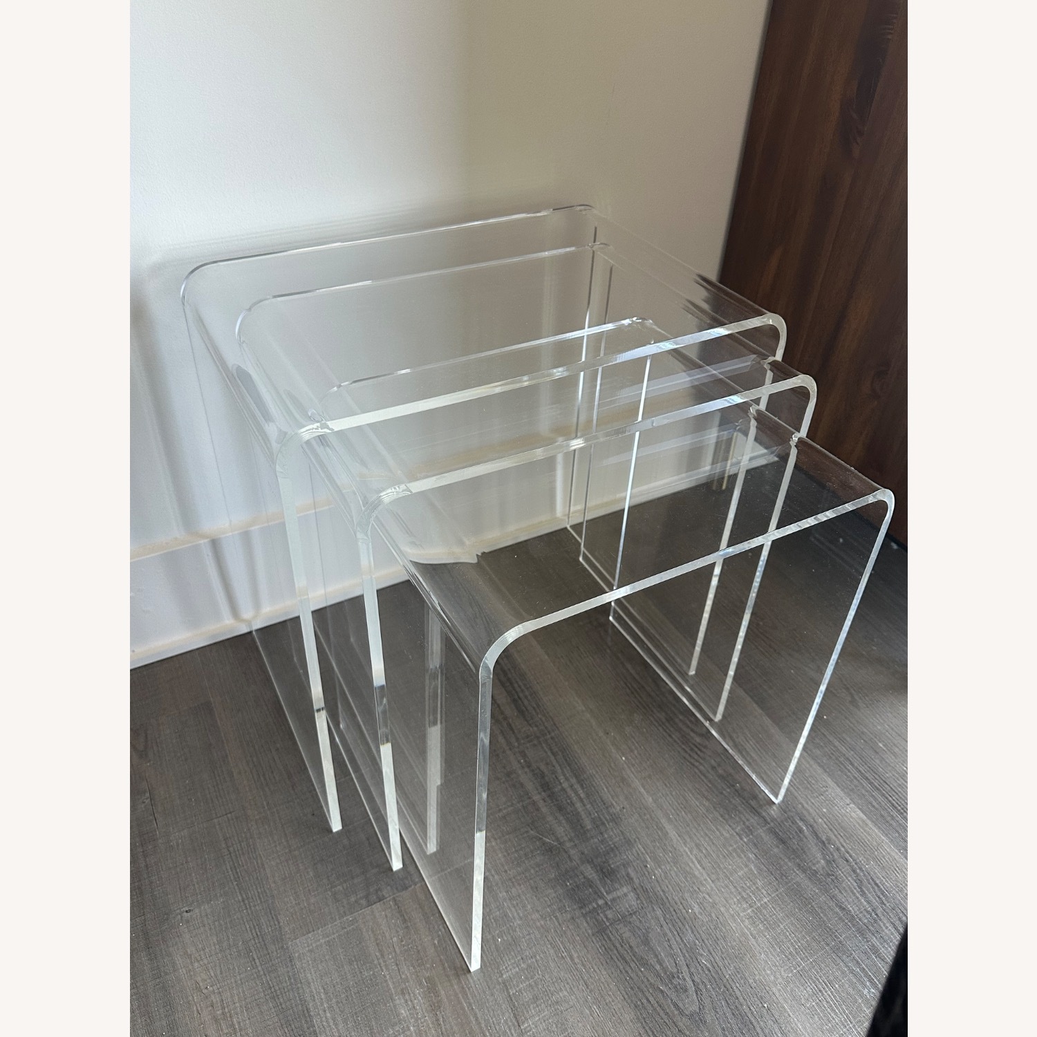 CB2 3-Pc Acrylic Nesting Table Set - image-3