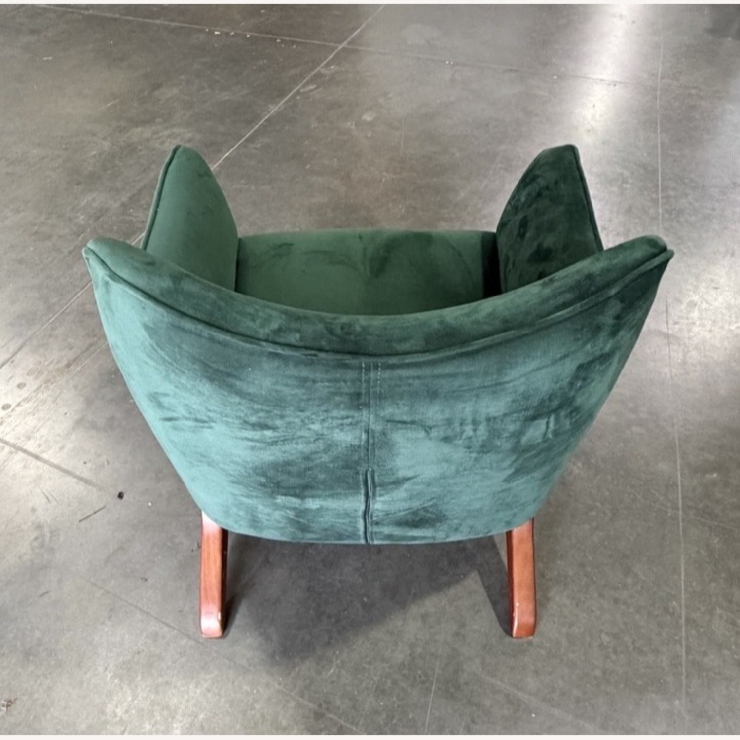 Green Velvet Armchair - image-3