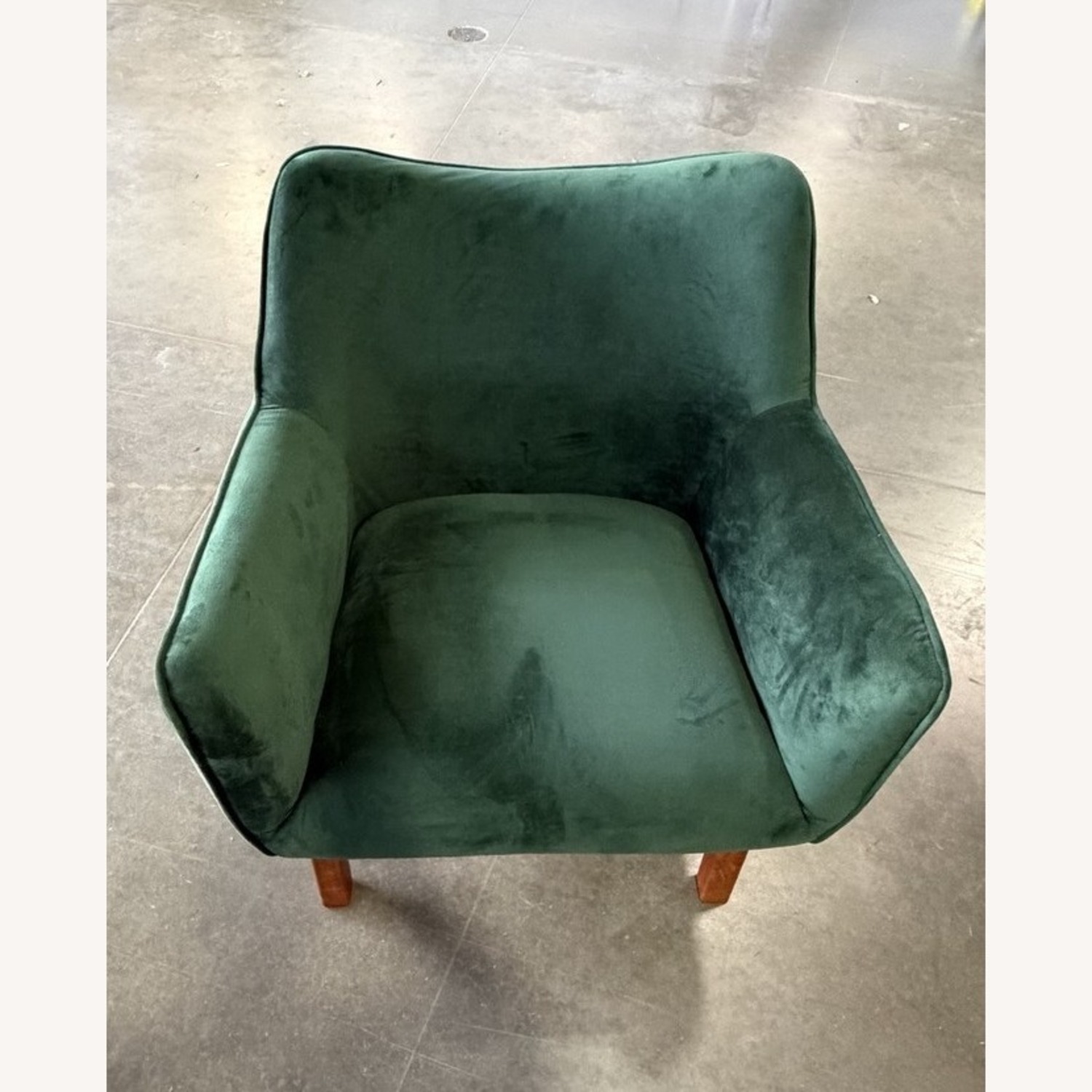 Green Velvet Armchair - image-1
