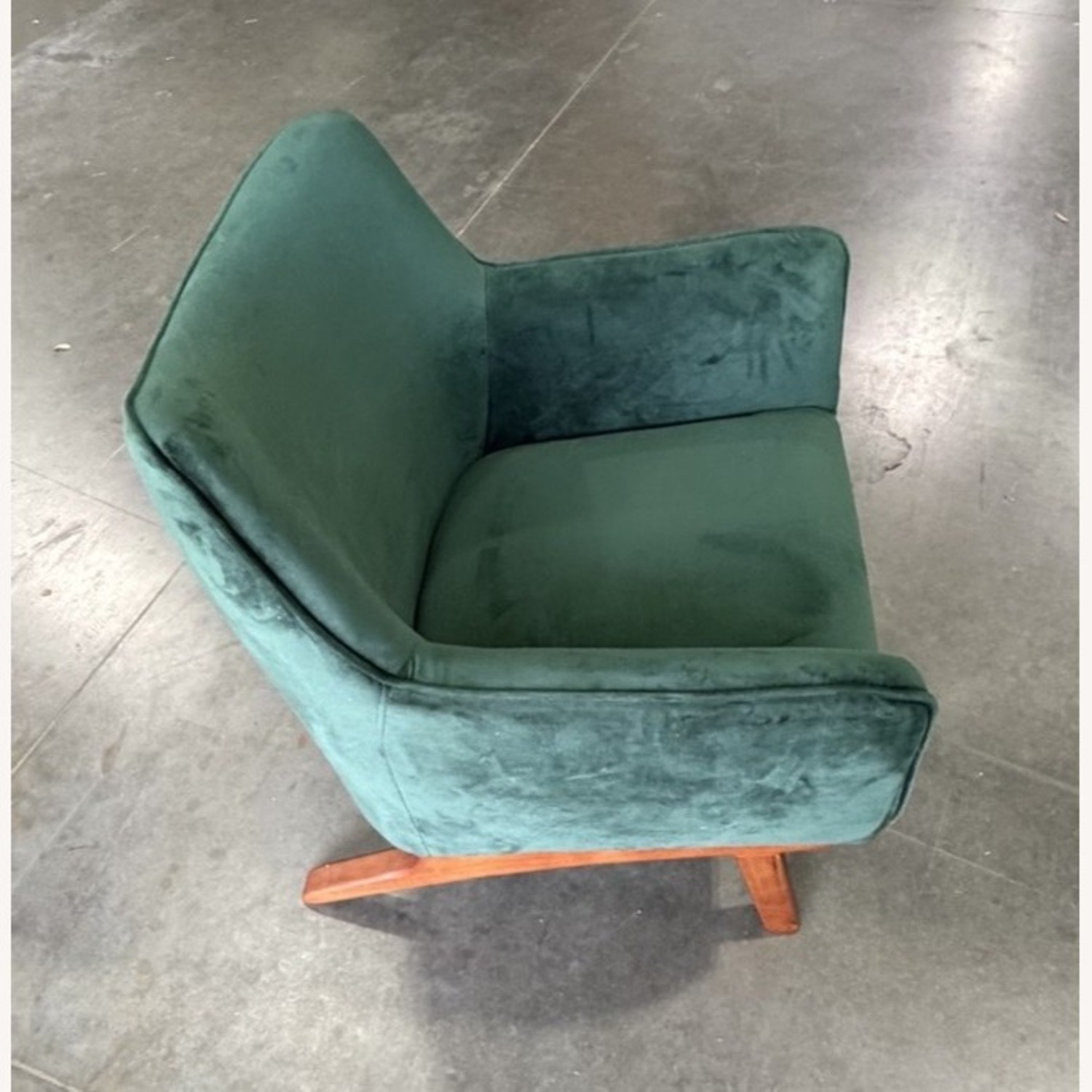 Green Velvet Armchair - image-2