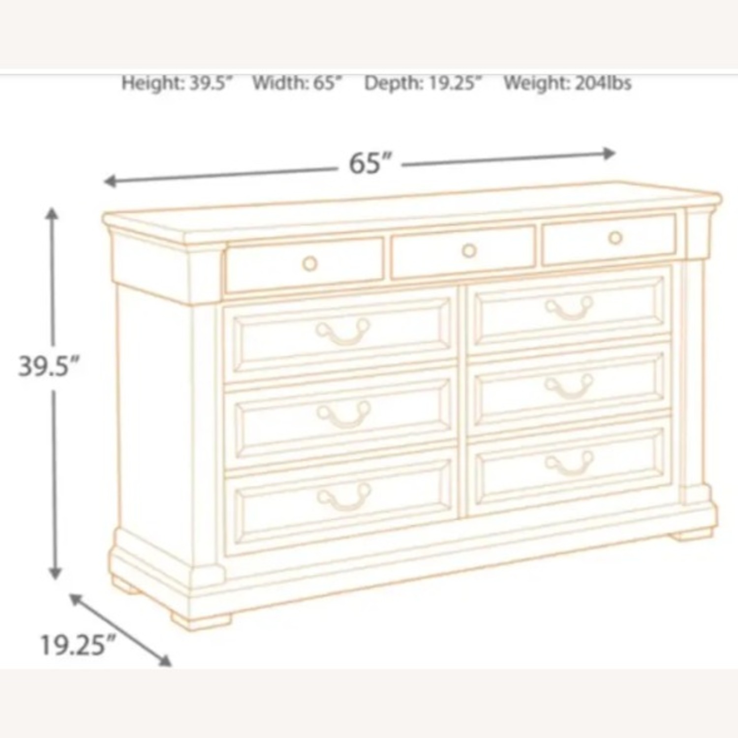Ashley Furniture Bolanburg Natural Wood Dresser - image-3