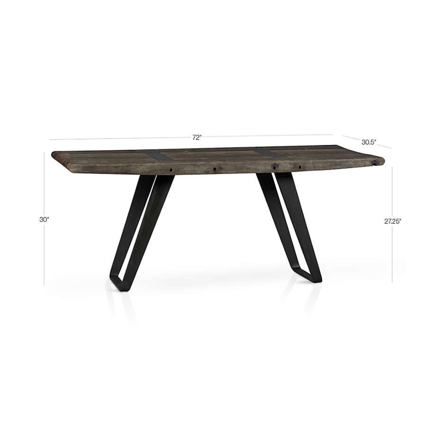 Crate & Barrel Phoenix Dark Brown Work Table - image-6