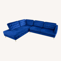 Blue Velvet 2 Piece Sectional