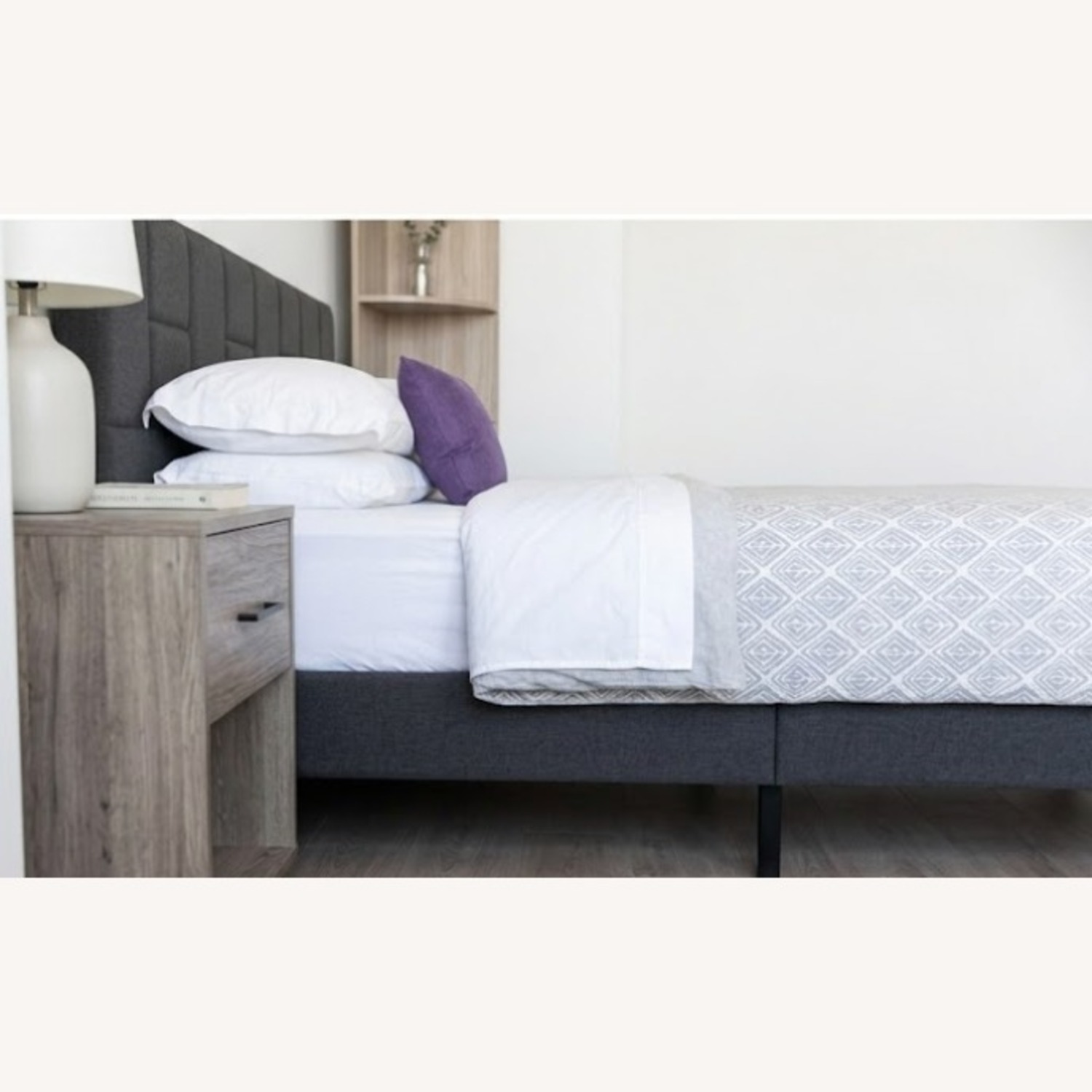 Light Gray Queen Bed - image-2