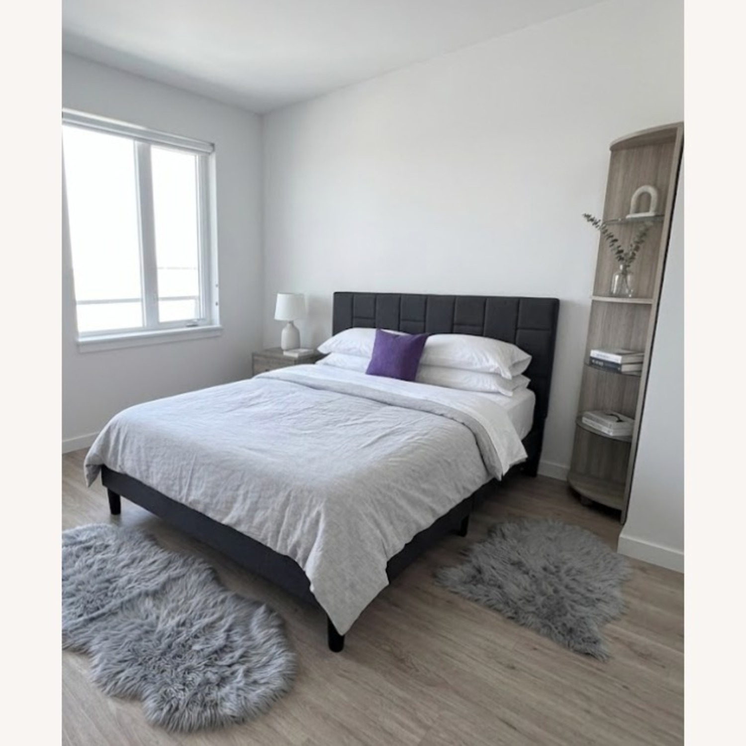 Light Gray Queen Bed - image-3