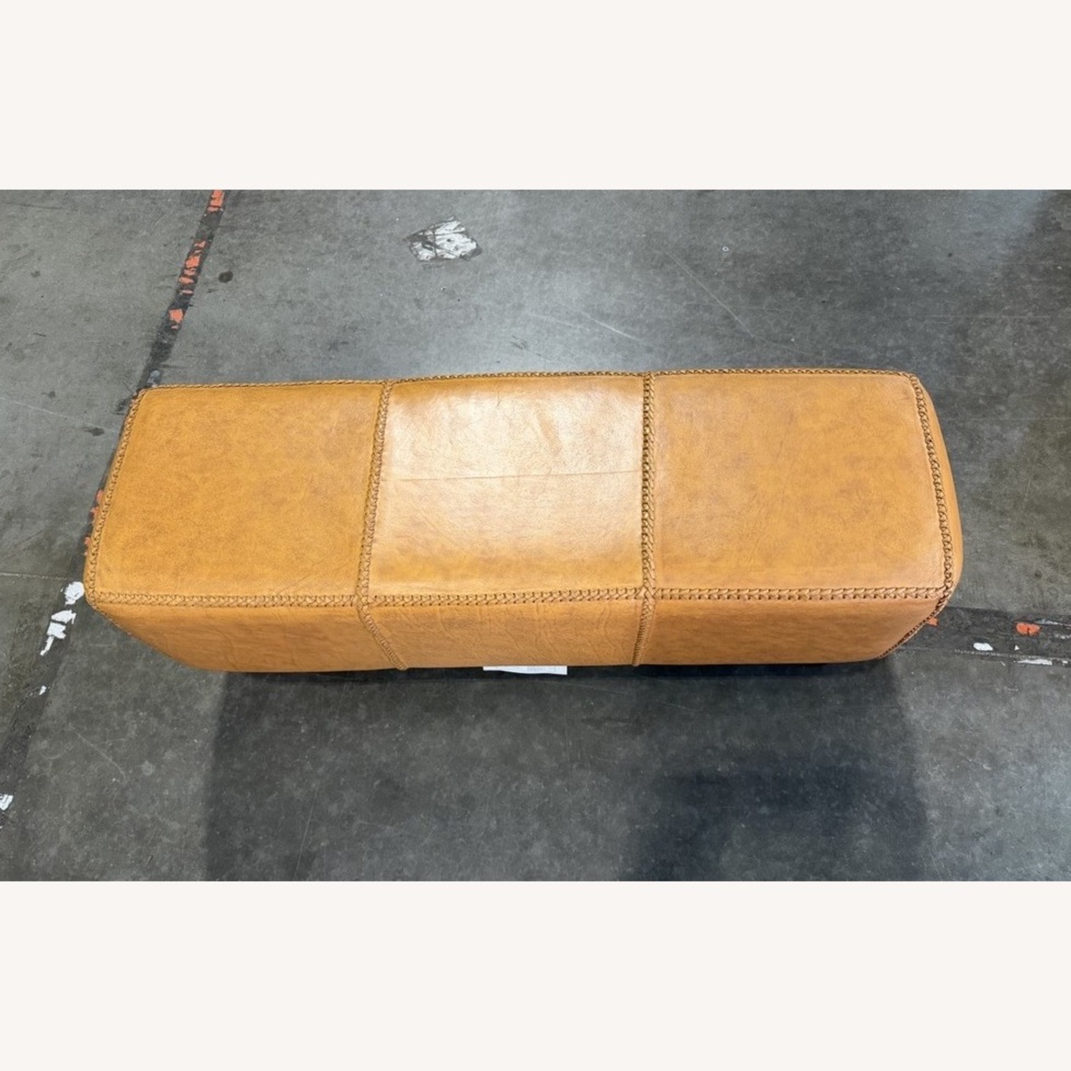 Natural Leather Bench - image-1