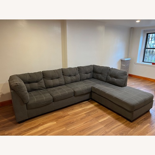 Used Ashley Furniture Dark Gray 2 Piece Sectional for sale on AptDeco
