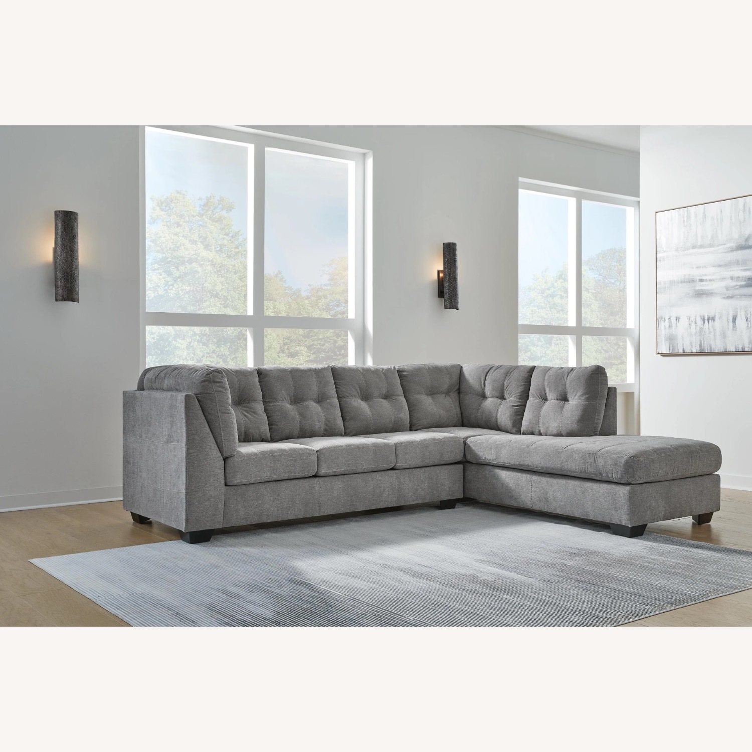 Ashley Furniture Dark Gray 2 Piece Sectional - image-6