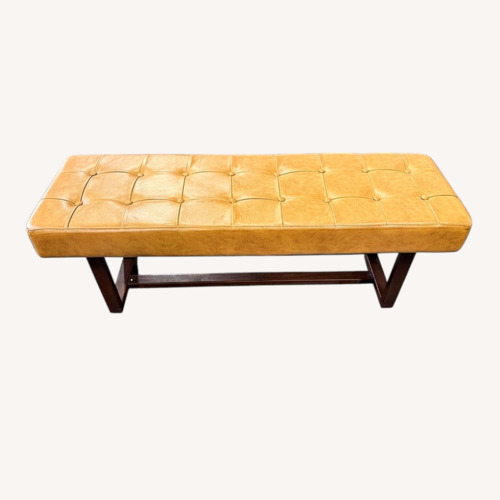Used Natural Leather Bench for sale on AptDeco