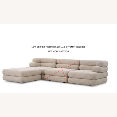 Used Malaga Natural Fabric 3+ Piece Sectional for sale on AptDeco