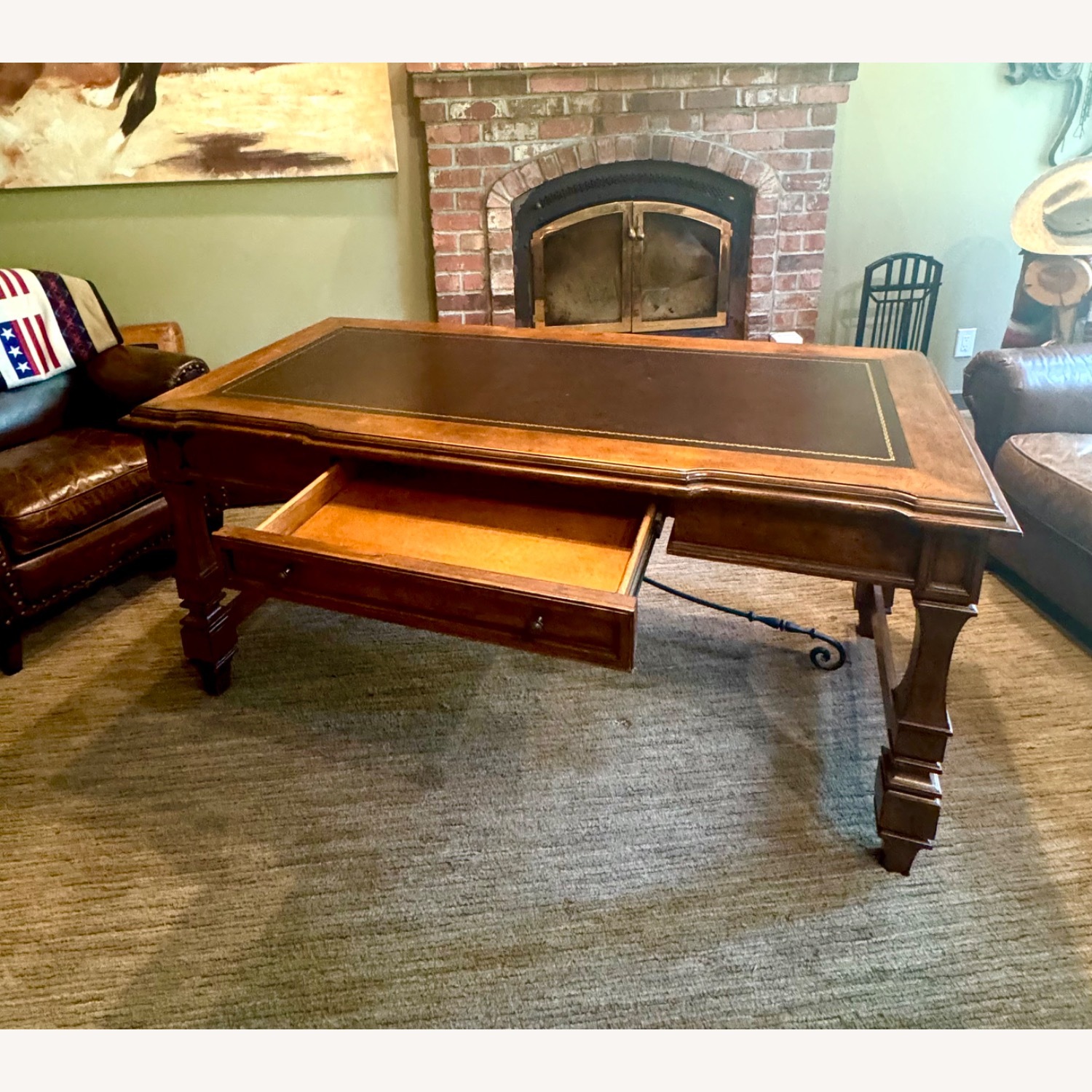 Stanley Furniture Wood Desk - image-2