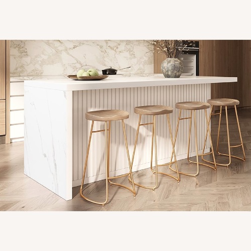 Used 72" White Wood Veneer Kitchen Island  for sale on AptDeco