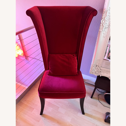 Used Armen Living Red Fabric Accent Chair for sale on AptDeco
