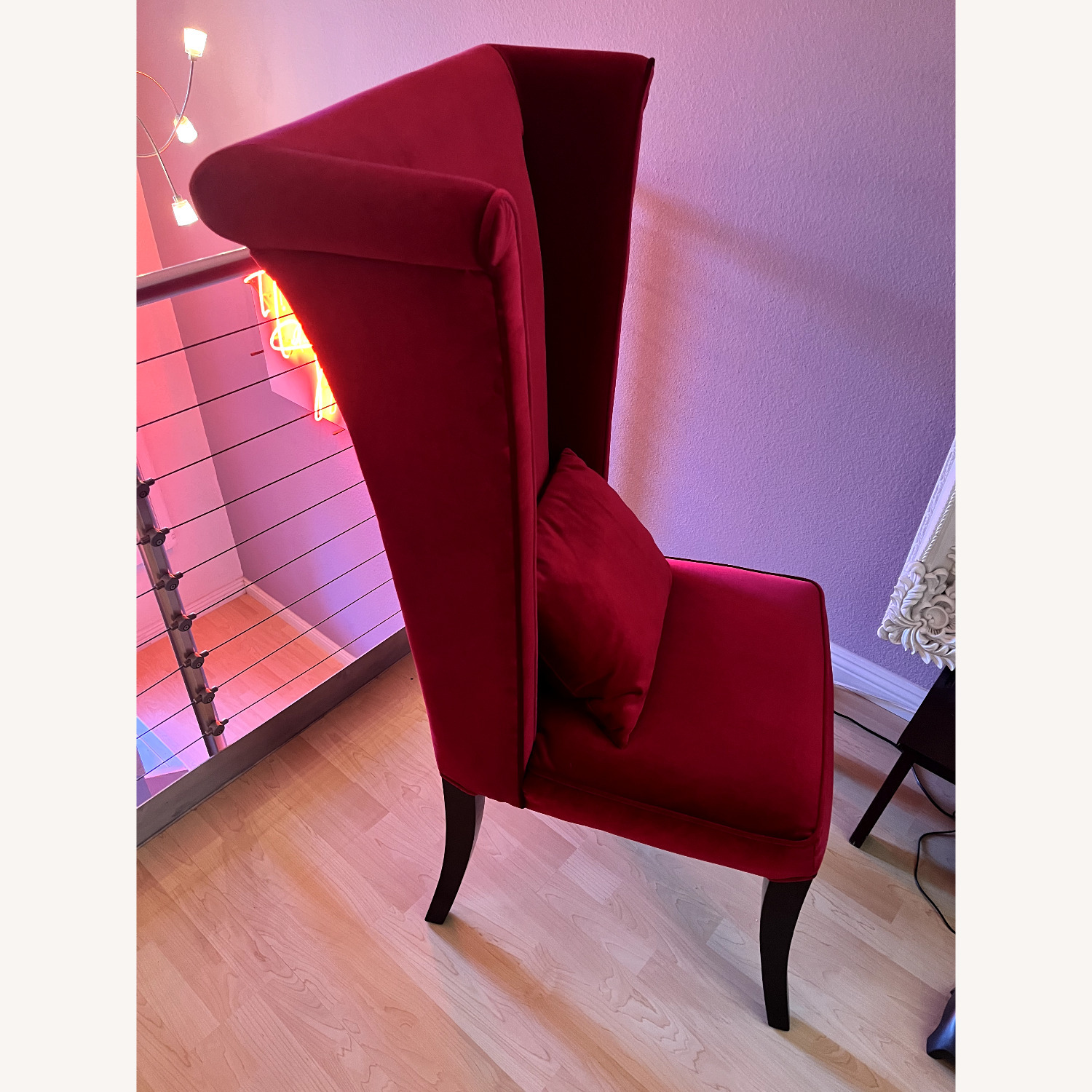 Armen Living Red Fabric Accent Chair - image-2