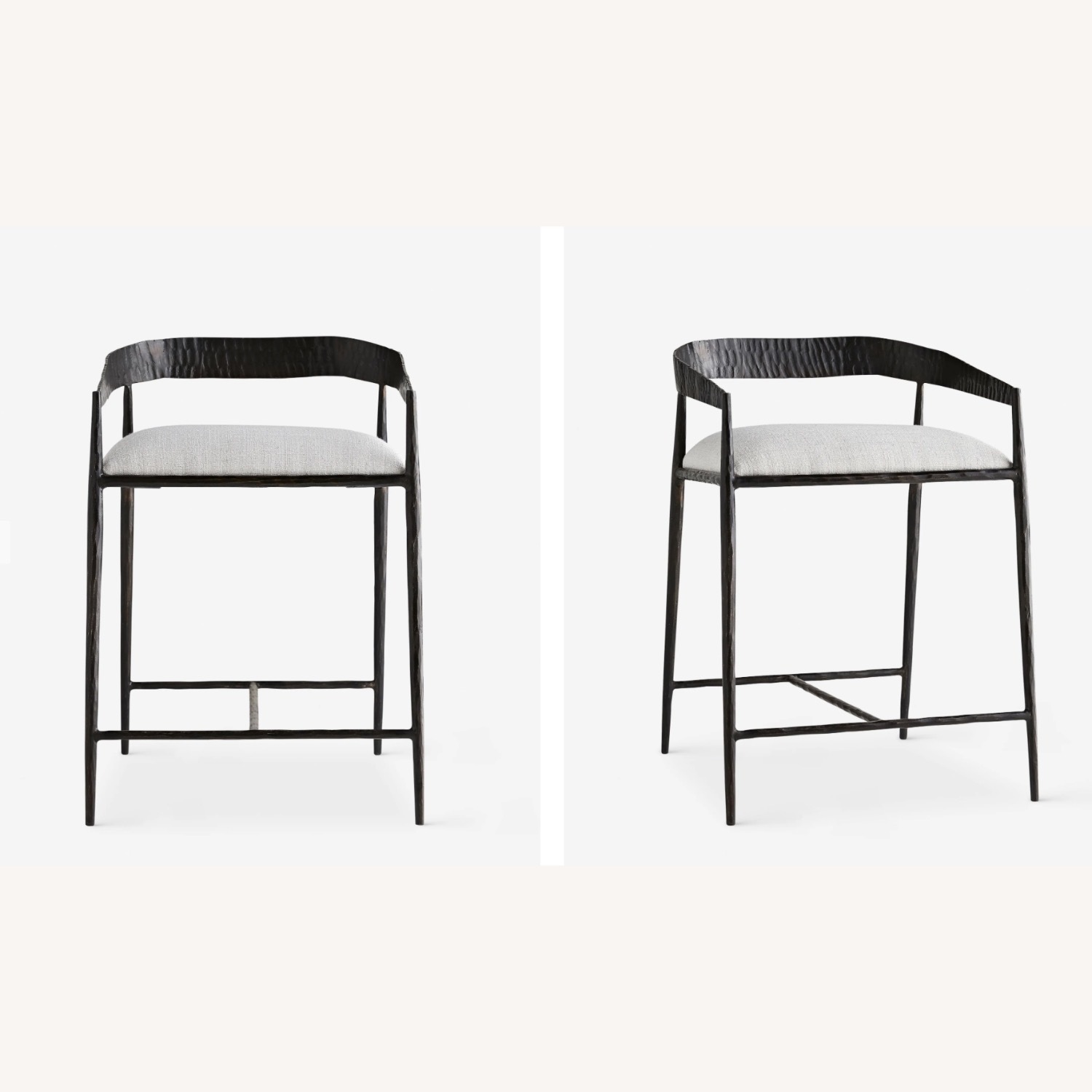 Lulu & Georgia Ansel White + Iron Counter Stools - image-2