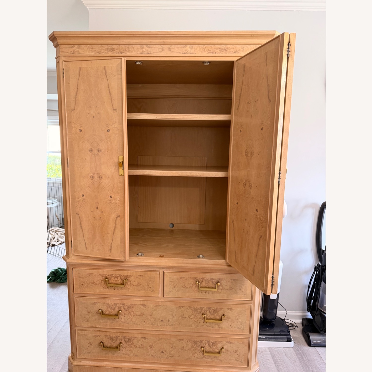 Drexel Heritage Burlwood Armoire Cabinet - image-3