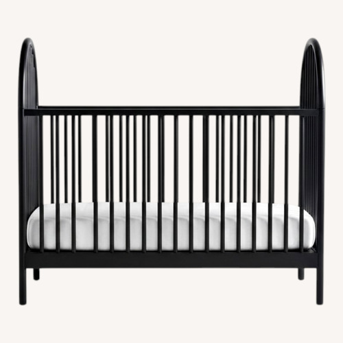 Used Crate & Barrel Leann Ford Black Wood Crib for sale on AptDeco