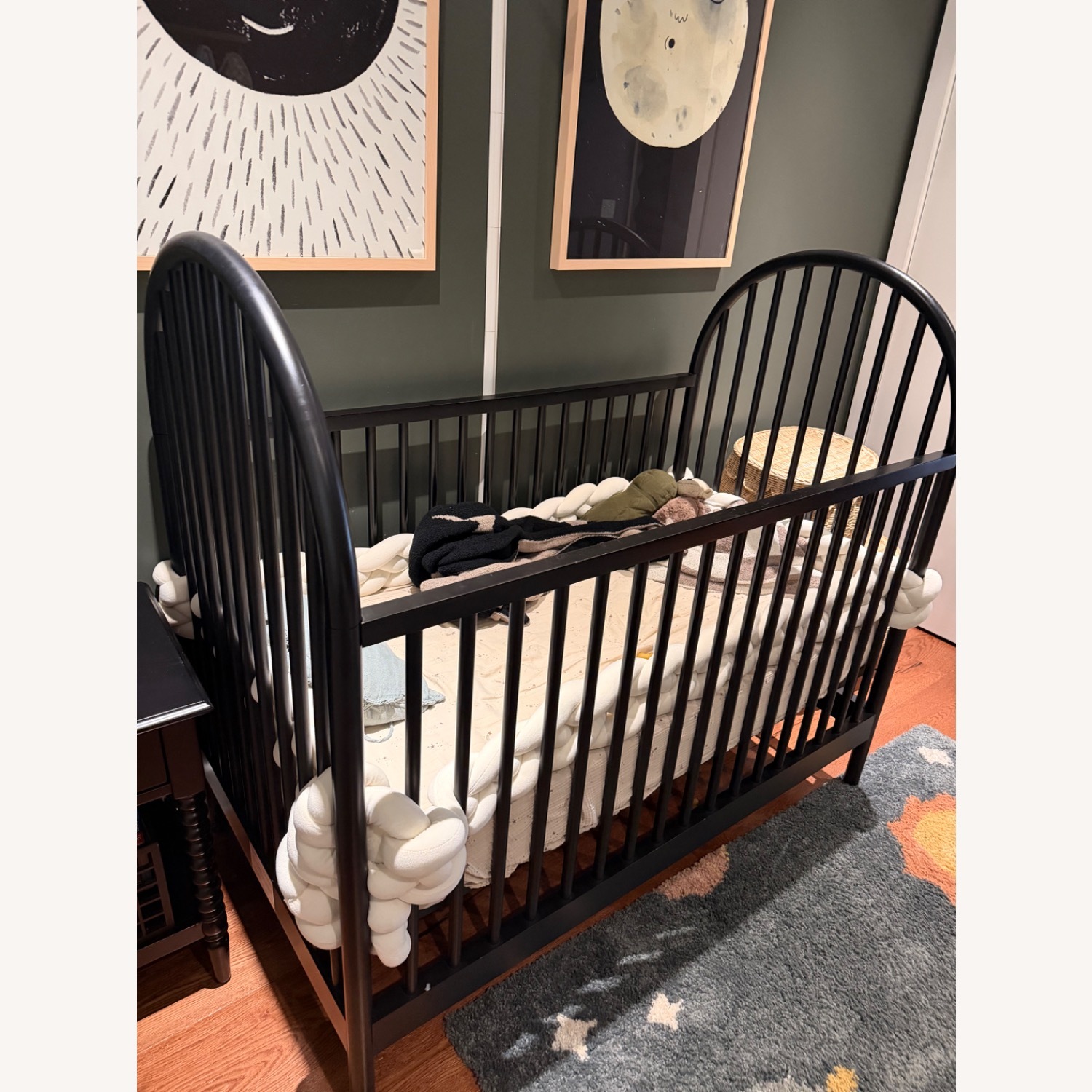 Crate & Barrel Leann Ford Black Wood Crib - image-2