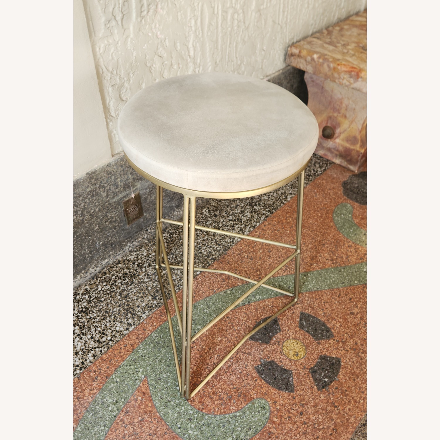 Meridian Home Tres Metal Stool - image-2