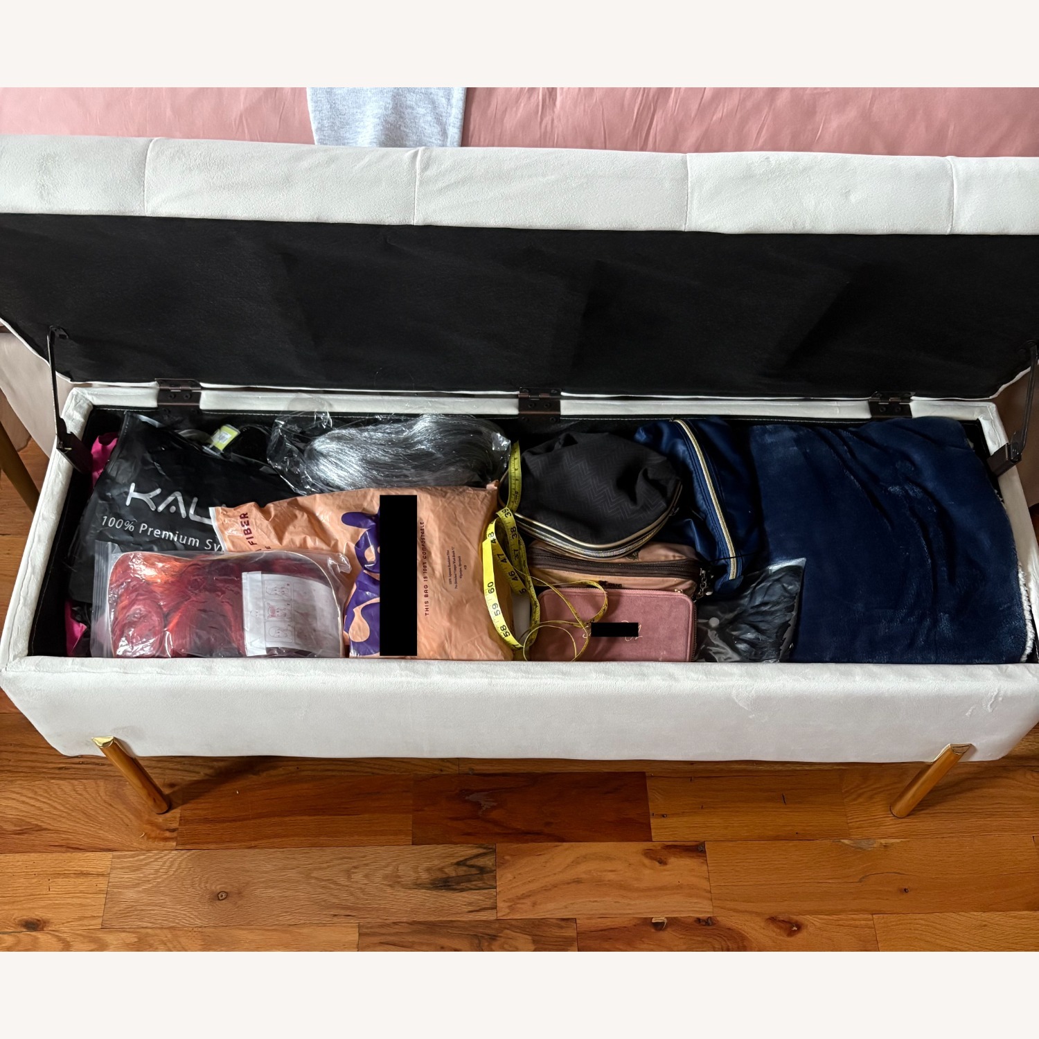 Wayfair Velvet Storage Bench Entryway/End of Bed - image-6