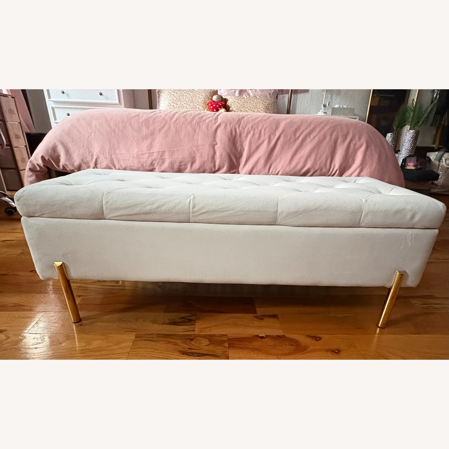 Wayfair Velvet Storage Bench Entryway/End of Bed - image-4