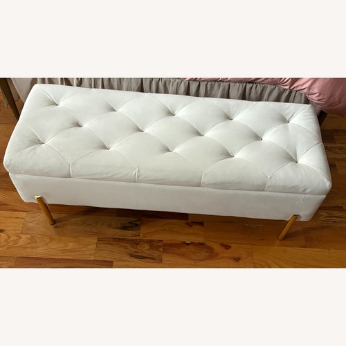Used Wayfair Velvet Storage Bench Entryway/End of Bed for sale on AptDeco